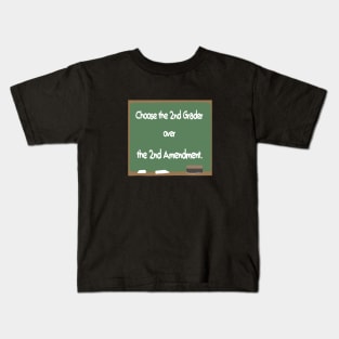 Choose 2nd Grader over 2nd Amendment Chalkboard Kids T-Shirt